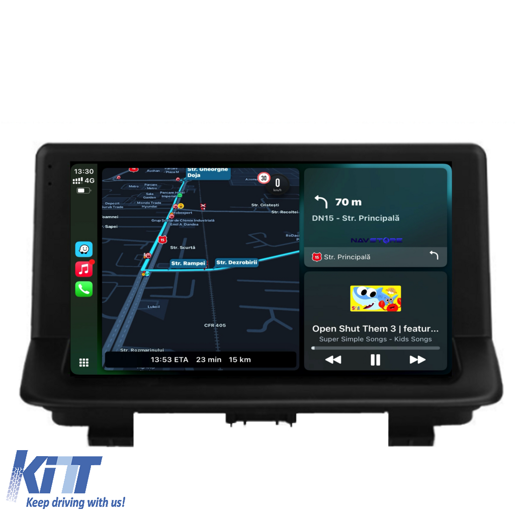 Navigation til Audi Q3, 2011-2018, 9 tommer, 2Gb RAM, 32Gb lager, Carplay - Billede 2