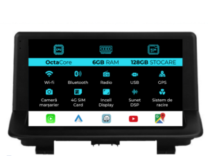 Navigation til Audi Q3, 2011-2018, 9 tommer, 6Gb RAM, 128Gb lager, Carplay.