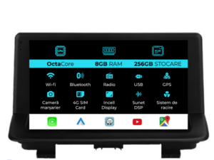 Navigation til Audi Q3, (2011-2018), 9 tommer, 8Gb RAM, 256Gb lager, Carplay
