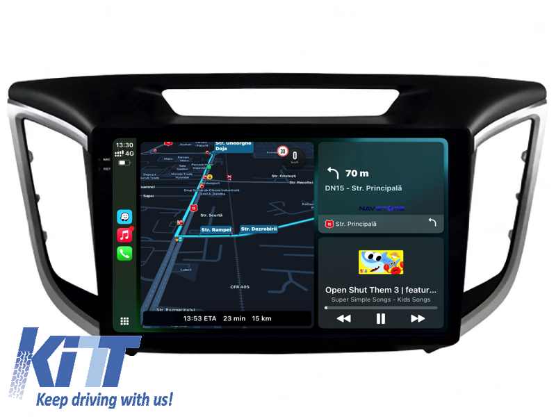 Navigation til Hyundai IX25, 2015-2019, QuadCore, 10 Tommer, 4Gb RAM, 64Gb Lager, Carplay - Billede 2