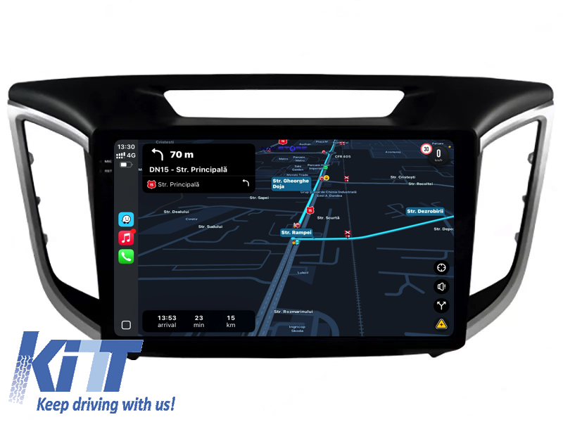 Navigation til Hyundai IX25, 2015-2019, QuadCore, 10 Tommer, 4Gb RAM, 64Gb Lager, Carplay - Billede 3