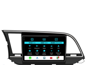 Navigation til Hyundai Elantra, 2015-2018, 9 tommer, 4Gb RAM, 64Gb lager, Carplay