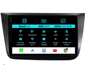 Navigation til Seat Altea, 2004-2015, 9 tommer, 2Gb RAM, 32Gb lager, Carplay