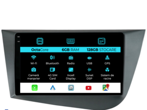 Navigation til Seat Leon Mk2 (2005-2012), 9 tommer, 6Gb RAM, 128Gb lager, Carplay