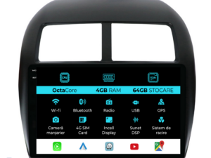 Navigation til Mitsubishi ASX, (2010-2016), 10 tommer, 4Gb RAM, 64Gb lager, Carplay