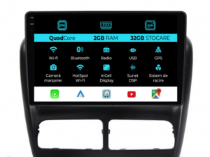 Navigation til Fiat Doblo, (2010-2015), 10 tommer, 2 GB RAM, 32 GB lager, Carplay