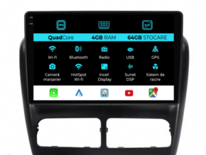 Navigation til Fiat Doblo, (2010-2015), QuadCore, 10 Tommer, 4Gb RAM, 64Gb Lager, Carplay