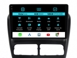 Navigation til Fiat Doblo, (2010-2015), 10 Tommer, 6Gb RAM, 128Gb Lager, Carplay