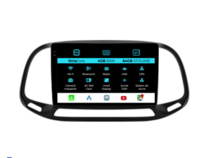 Navigation til Fiat Doblo, (2015-2019), 9 tommer, 4Gb RAM, 64Gb lager, Carplay