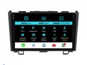 Navigation til Honda CR-V, (2006-2012), 9 tommer, 4Gb RAM, 64Gb lager, Carplay