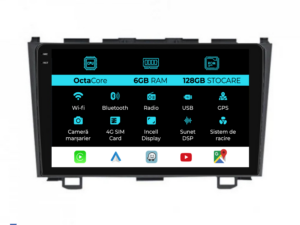 Navigation til Honda CR-V, (2006-2012), 9 tommer, 6 GB RAM, 128 GB lager, Carplay
