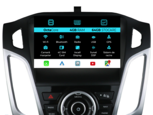 Navigation til Ford Focus 3 (2012-2018), 9 tommer, 4 GB RAM, 64 GB lager, Carplay