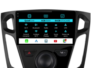 Navigation til Ford Focus 3 (2012-2018), QuadCore, 9 tommer, 4 Gb RAM, 64 Gb lager, Carplay.