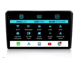 Navigation til Citroen Berlingo, (2008-2019), 9 Tommer, 4Gb RAM, 64Gb Lagerplads, Carplay