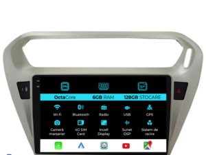 Navigation til Peugeot 301, (2013-2018), 9 tommer, 6Gb RAM, 128Gb lager, Carplay