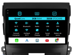 Navigation til Citroen C-Crosser (2007-2012), 9 tommer, 2Gb RAM, 32Gb lager, Carplay