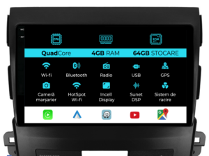 Navigation til Citroen C-Crosser (2007-2012), QuadCore, 9 tommer, 4Gb RAM, 64Gb lager, Carplay.