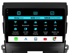 Navigation til Citroen C-Crosser (2007-2012), 9 tommer, 6Gb RAM, 128Gb lager, Carplay