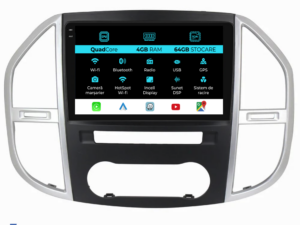 Navigation til Mercedes Vito W447 (2014-2021), QuadCore, 10 Tommer, 4Gb RAM, 64Gb Lager, Carplay
