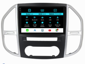 Navigation til Mercedes Vito W447 (2014-2021), 10 tommer, 6 GB RAM, 128 GB lager, Carplay