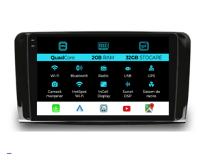 Navigation til Mercedes Benz ML W164, GL X164 (2005 - 2012), 9 tommer, 2 Gb RAM, 32 Gb lager, Carplay