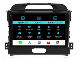 Navigation til Kia Sportage, 2010-2016, 9 tommer, 2Gb RAM, 32Gb lager, Carplay