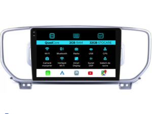 Navigation til Kia Sportage, 2016-2020, 9 Tommer, 2Gb RAM, 32Gb Lager, Carplay