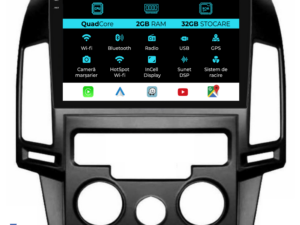 Navigation til Hyundai I30, (2007-2012), 9 tommer, 2 GB RAM, 32 GB lager, Carplay, manuel klimakontrol