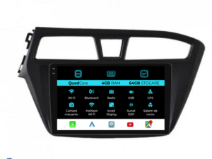 Navigation til Hyundai I20, 2014-2020, QuadCore, 9 Tommer, 4Gb RAM, 64Gb Lager, Carplay