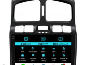 Navigation til Hyundai Santa Fe, 2000-2006, 9 tommer, 2Gb RAM, 32Gb lager, Carplay