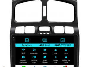 Navigation til Hyundai Santa Fe, (2000-2006), 9 tommer, 4 GB RAM, 64 GB lager, Carplay