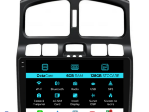 Navigation til Hyundai Santa Fe, (2000-2006), 9 tommer, 6Gb RAM, 128Gb lager, Carplay.