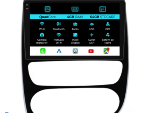 Navigation til Renault Clio 4 (2016-2019), QuadCore, 9 tommer, 4Gb RAM, 64Gb lager, Carplay