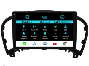 Navigation til Nissan Juke, 2010-2017, QuadCore, 9 tommer, 4Gb RAM, 64Gb lager, Carplay