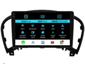Navigation til Nissan Juke, (2010-2017), 9 tommer, 6 GB RAM, 128 GB lager, Carplay