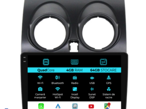 Navigation til Nissan Qashqai J10 (2007-2013), QuadCore, 9 tommer, 4 GB RAM, 64 GB lager, Carplay