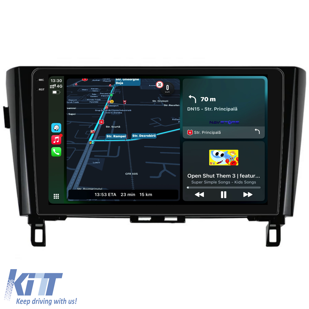 Navigation til Nissan Qashqai J11, X Trail T32 (2013-2018), QuadCore, 10 Tommer, 4Gb RAM, 64Gb Lager, Carplay - Billede 2