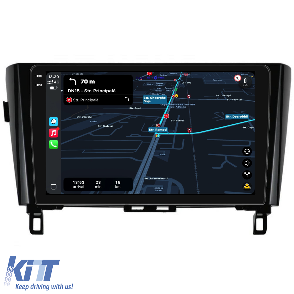 Navigation til Nissan Qashqai J11, X Trail T32 (2013-2018), QuadCore, 10 Tommer, 4Gb RAM, 64Gb Lager, Carplay - Billede 3