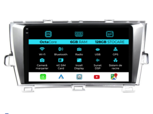 Navigation til Toyota Prius W3 (2009-2015), 9 tommer, 6GB RAM, 128GB lager, Carplay