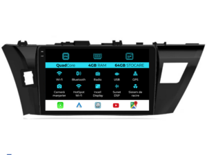 Navigation til Toyota Corolla, 2013-2019, QuadCore, 10 Tommer, 4 Gb RAM, 64 Gb Lager, Carplay