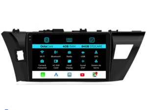 Navigation til Toyota Corolla, (2013-2019), 10 Tommer, 4Gb RAM, 64Gb Lagerplads, Carplay.