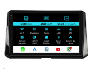 Navigation til Toyota Corolla, (2019-2025), 10 tommer, 4Gb RAM, 64Gb lager, Carplay