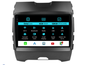 Navigation til Ford Edge, 2015-2021, 9 tommer, 6 GB RAM, 128 GB lager, Carplay