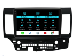 Navigation til Mitsubishi Lancer, (2007-2013), 9 tommer, 4 GB RAM, 64 GB lager, Carplay