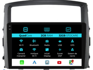 Navigation til Mitsubishi Pajero, 2006-2018, 9 tommer, 2Gb RAM, 32Gb lager, Carplay