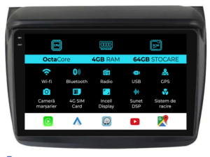 Navigation til Mitsubishi Pajero Sport (2006-2013), 9 tommer, 4 GB RAM, 64 GB lager, Carplay