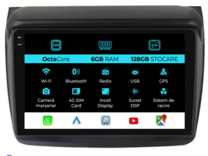 Navigation til Mitsubishi Pajero Sport (2006-2013), 9 tommer, 6GB RAM, 128GB lager, Carplay