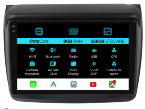Navigation til Mitsubishi Pajero Sport (2006-2013), 9 tommer, 8GB RAM, 256GB lager, Carplay