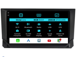 Navigation til Seat, Ibiza (2017 - 2025), 9 tommer, 8Gb RAM, 256Gb lager, Carplay