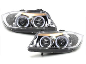 Angel Eyes forlygter velegnet til BMW 3 Series E90 E91 (03.2005-08.2008) i krom.